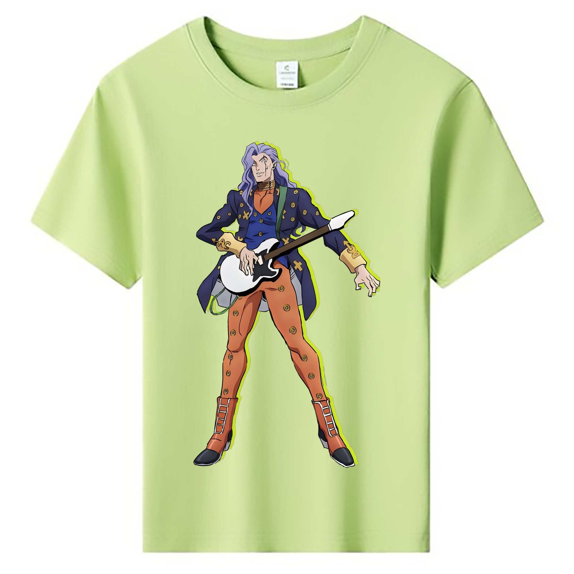 （画像用） ジョジョの奇妙な冒険 おといし あきら JoJo's Bizarre Adventure Akira Otoishi 綿100％キッズTシャツ（フロントプリント）